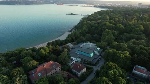 Varna from above during sunset Stockbeeldmateriaal 204943702