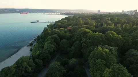 Varna from above during sunset Video stock 204944084