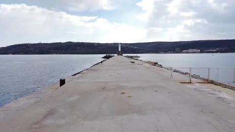 Varna seaport lighthouse hyperlapse Stock Footage 151992196
