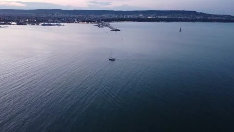 Varna on sunset Video stock 197738037