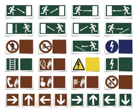 Varning symbols Stock Photos