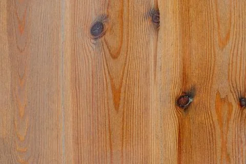 Varnished pine wood texture background with dark knots natural amber timber.. Stock Photos