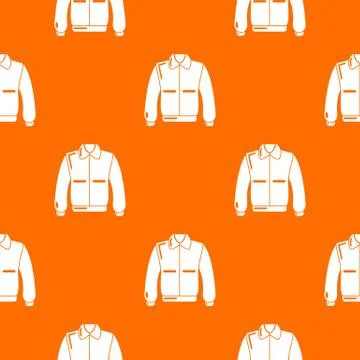 Varsity jacket pattern orange Stock Illustration