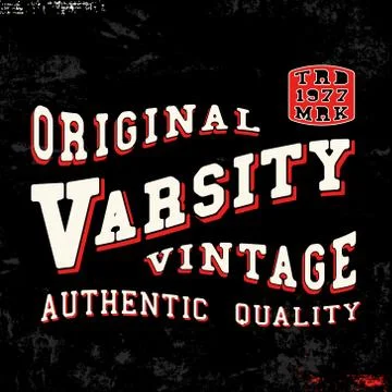 Varsity vintage stamp Stock Illustration