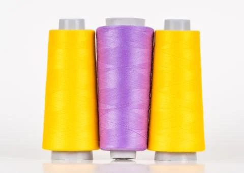 Vary colored thread coils Stock Photos