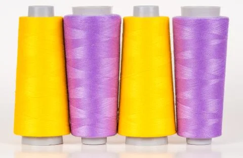 Vary colored thread coils Stock Photos
