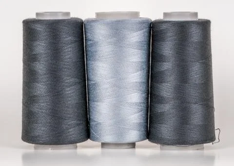 Vary colored thread coils Stock Photos