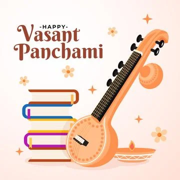 Vasant Panchami celebration vector design Stock Illustration