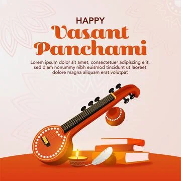 Vasant Panchami celebration vector design Stock Illustration