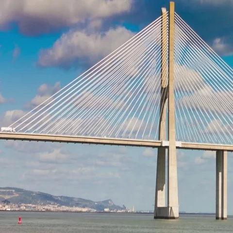 Vasco da Gama Bridge Stock Footage 69391351