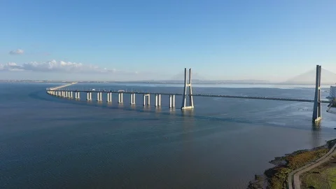 Vasco da Gama Bridge Stock Footage 112885806