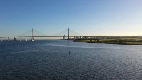 Vasco da Gama Bridge Stock Footage 113007276