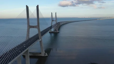 Vasco da Gama Bridge Stock Footage 113010867