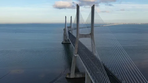 Vasco da Gama Bridge Stock Footage 113010912