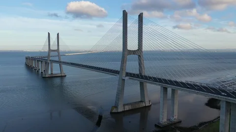 Vasco da Gama Bridge Stock Footage 113011871