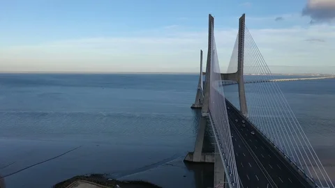 Vasco da Gama Bridge Stock Footage 113013646