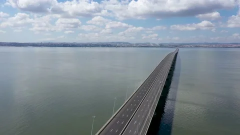 Vasco da gama bridge Stock Footage 144844003