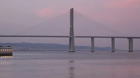 Vasco da Gama Bridge Video stock 204850245