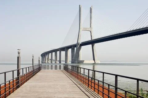 Vasco da gama bridge Stock Photos
