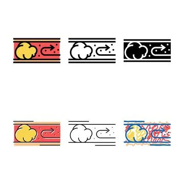 Vascular variations occlusion color icon vector Stock Illustration