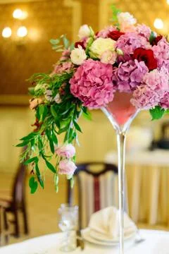 Vase with beautiful flowers Stock-Fotos