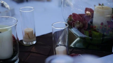 Vase candles Stock Footage 104770130