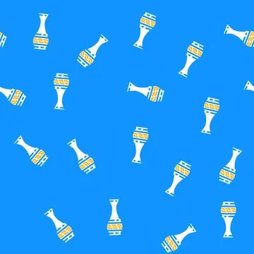 Vase ceramic bedroom interior vector seamless pattern Stock Illustration