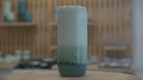 A vase of ceramic turning around Stock Footage 232676583