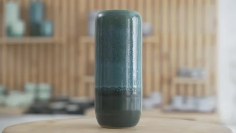 A vase of ceramic turning around Stock Footage 232676624