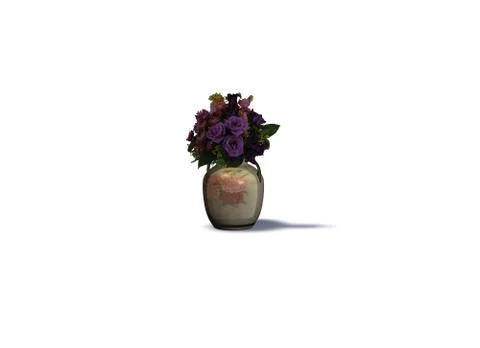 Vase with flowers Stock Illustration