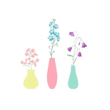 Vase of flowers Stock Illustration