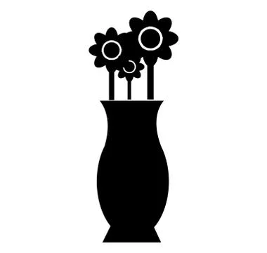 Vase with flowers Stock Illustration