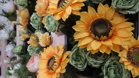 A vase of flowers on a table Video stock 131943954