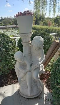 Vase in the garden Stock Photos