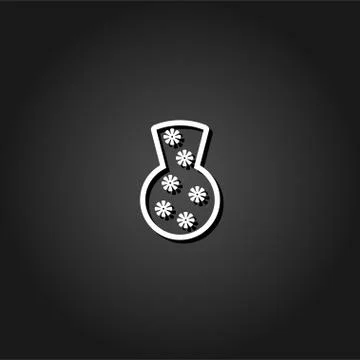 Vase icon flat. Stock Illustration