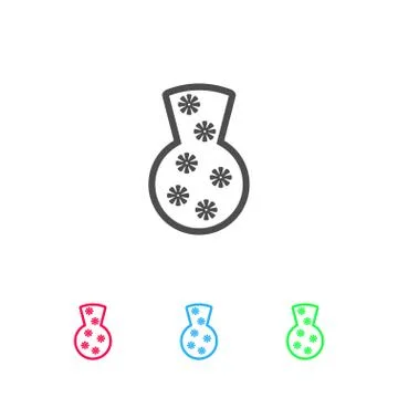 Vase icon flat. Stock Illustration