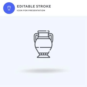 Vase icon vector, filled flat sign, solid pictogram isolated on white, logo i Illustration