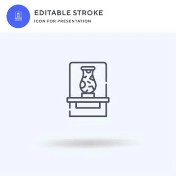Vase icon vector, filled flat sign, solid pictogram isolated on white, logo Illustration