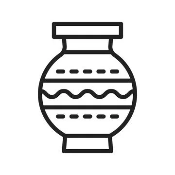 Vase icon vector image. Illustrazione stock