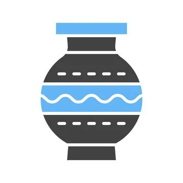 Vase icon vector image. Illustrazione stock