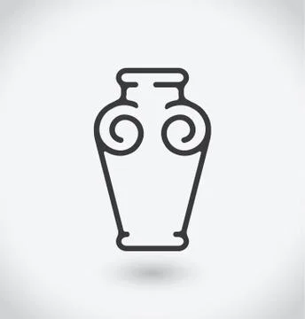 Vase Icon on white background. Stock Illustration