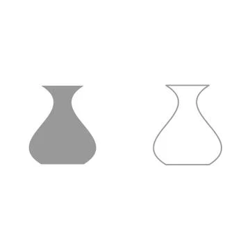 Vase it is black icon . Stock Illustration