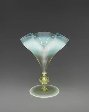 Vase with knopped stem ca. 1880 Attributed to Harry Powell British This vas.. Stock Photos