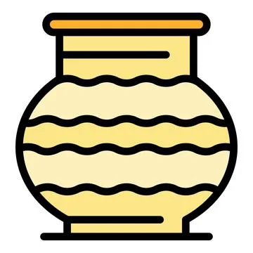 Vase museum icon vector flat Ilustração Stock