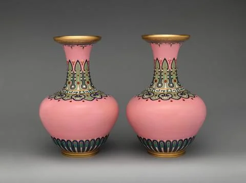 Vase (one of a pair) ca. 1870 Minton(s) British These vases reflect Christo.. Foto stock