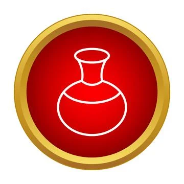 Vase pot icon button representing ancient pottery 스톡 일러스트