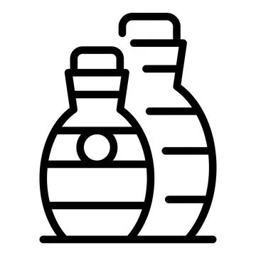Vase pots icon outline vector. Ceramic class Stock Illustration