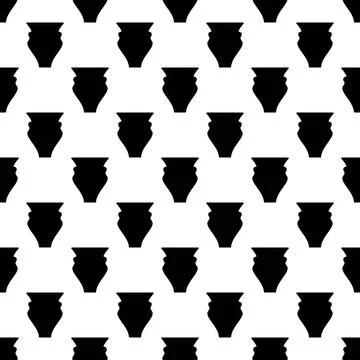 Vase pottery seamless pattern design Stock Illustration