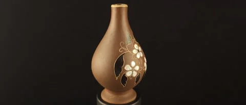 Vase Rotates On Podium Stock Footage 307305380