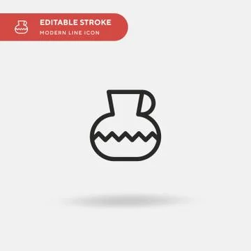 Vase Simple vector icon. Illustration symbol design template for web mobile U Stock Illustration